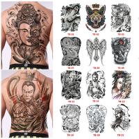 hot！【DT】❣  Big Large Back Chest large tattoo stickers fish Tiger temporary tattoos cool men women