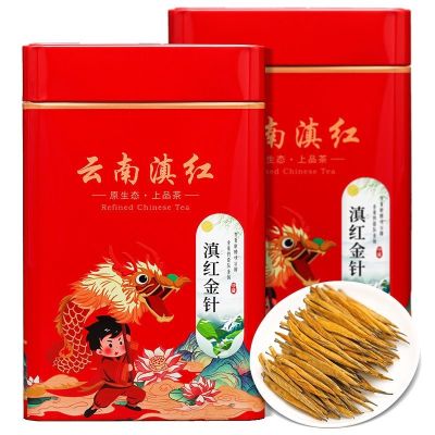 Central Fengzhou Yunnan Dian black tea big golden needle super-grade Fengqing silk bud honey fragrance ancient tree new gift box