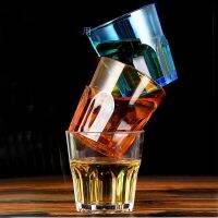 6PCS Acrylic Octagonal Bier Cup Transparent Plastic Whisky Wijnglas loodvrij Kristal Cups Bar KTV Wine Cup Bar Hotel