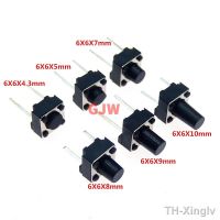 【hot】◎◙  20Pcs Tactile Momentary Tact 6x64.3/5/6/7/8/9/10mm 6x6x4.3mm 5mm 6mm 7mm 8mm 9mm 10mm Middle pin 2pins