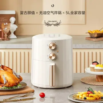 Air Fryer 5.5L Household Large Capacity 1300W Big Firepower Timing Touch  Screen LCD Electric Air Fryer with Bakeware