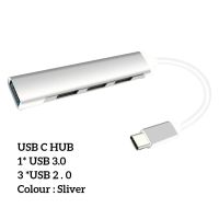 【LZ】✷  Silver Laptop Dock Converter divisor USB liga acessório de computador 1-4 3 0