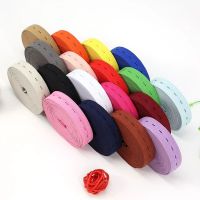 50meters Elastic Bands 15/20mm Woven Button Hole Elastic Band Elast Stretch Tape Extend Finish Tape DIY Sewing Garment Accessory