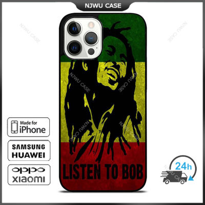 Listen to Bob Phone Case for iPhone 14 Pro Max / iPhone 13 Pro Max / iPhone 12 Pro Max / XS Max / Samsung Galaxy Note 10 Plus / S22 Ultra / S21 Plus Anti-fall Protective Case Cover