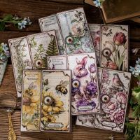 30pcs/pack Vintage Materials Paper Lost Garden Series DIY Scrapbooking Deco Junk Journal Planner Collage Photo Album Craft Paper  Scrapbooking