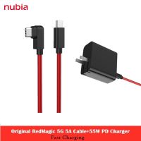 ZTE Nubia RedMagic 55W PD อะแดปเตอร์ชาร์จเร็ว,สีแดงเมจิก5G Type-C ถึง Type-C 5A สายข้อมูลสำหรับ Nubia RedMagic Huawei