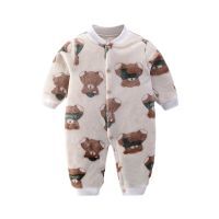 Winter Baby Warm Clothes Boy Girl Pure Colour Romper Infant Flannel Soft Fleece Newborn Jumpsuit One Piece Toddler Clothing