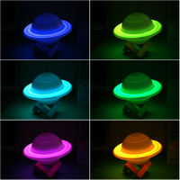 Sleeping Light Bedroom Bedside Table Lamp 3D Print LED Night Light Living Room Decor Saturn Lamp with Remote Controller