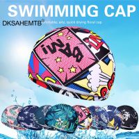 Swimming Cap Printed Quick Drying Men and Women Sports Swim Pool Cap Swimming Hat Cover for Adult Fashion Swimming Equipment