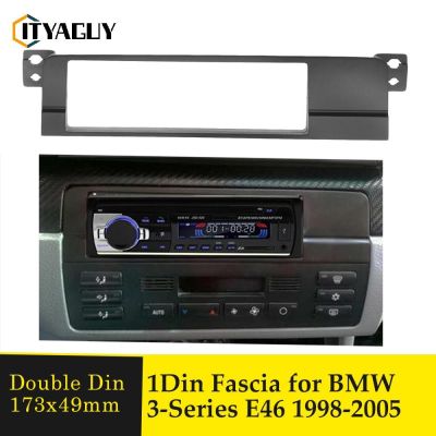 1 Din Car Radio Frame For BMW 3 Series E46 1998-2005 Audio DVD Player Panel Dash Mount Trim Kit Fascia Bezel Cover