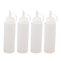 4Pcs Squeeze Squirt Condiment Bottles สลัดซอสเครื่องจ่ายซอสมะเขือเทศ Cruet