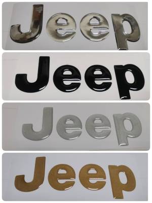 สติ๊กเกอร์ตัดคอม เทเรซิ่นนูน อย่างดี คำว่า Jeep สำหรับ JEEP CHEROKEE ติดรถ แต่งรถ จี๊ป sticker สวย