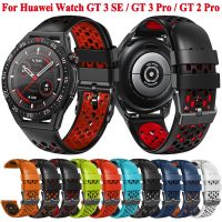 GT3 SE Tali Jam Silikon Pengganti 22Mm untuk Jam Tangan Huawei GT 3 SE GT2 GT3 Pro 46MM Gelang Jam Tangan Pintar Sabuk Pergelangan Tangan