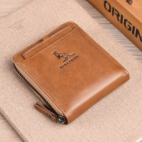 New Anti Theft Brush Zipper Short Mens Wallet With Coin Pocket Clutch Purse Bag For Male Money Wallet Denim Card Holder
