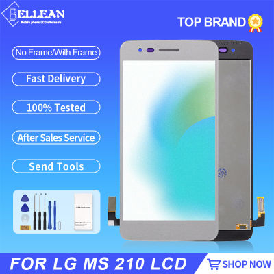 100 ทดสอบ5.0นิ้วจอแสดงผล MS210สำหรับ LG K8 2017จอแอลซีดีหน้าจอสัมผัส Digitizer สมัชชาเปลี่ยนด้วยกรอบจัดส่งฟรี