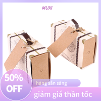 ?【HOT SALE】MUXI 10pcs มินิกระเป๋าเดินทาง Candy BOX kraft Paper Chocolate Favor กล่องของขวัญ