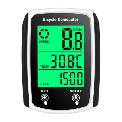 คอมพิวเตอร์จักรยานแบบมีสาย19ฟังก์ชั่น Touch Bike Speedometer เครื่องวัดระยะทางคอมพิวเตอร์จักรยานกันน้ำพร้อม Backlight