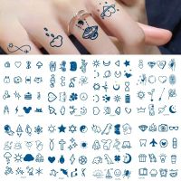 【YF】 Finger Cochlear Herbal Fruit Juice Tattoo Sticker Waterproof Men Women Lasting Small Love Planet Semi Permanent Temporary