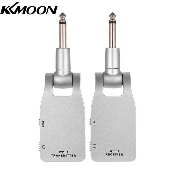 kkmoon-เครื่องส่งสัญญาณและตัวรับสัญญาณระบบกีต้าร์ไร้สาย2-4g-แบตเตอรี่ลิเธียมแบบชาร์จไฟได้ในตัวระยะการส่ง30ม-สำหรับเบสกีต้าร์ไฟฟ้า