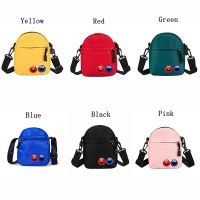 Korean Fashion Seasame Street Sling Bag Ins Cartoon Canvas Women Shoulder Bag Simple Mini Mobile Phone Bag