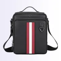 BALLY กระเป๋าสะพายข้างผู้ชายแบร์รี่กันน้ำหนังรีไซเคิลกระเป๋าธุรกิจกระเป๋าสะพายไหล่