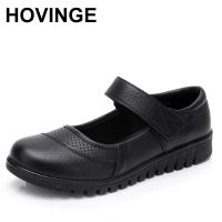 hot【DT】 HOVINGE Shoes flats moccasins without lace genuine leather Ballet shoes casual ladies soft women