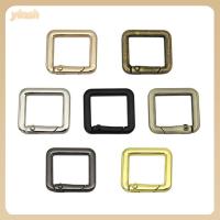 YINSH 5pcs รูปทรงสี่เหลี่ยม หัวเข็มขัดแหวนสปริง 7สี 2724มม. Carabiner ของใหม่ ประตูชุบเคลือบ กระเป๋าเงินกระเป๋าถือหัวเข็มขัด