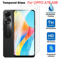 ปกป้องหน้าจอสำหรับ A17 A78 OPPO A17k Reno8 T Reno 8 T Reno8T 8 T 4G 5G 2023 2022มองเห็นชัดเจนกระจกนิรภัยแก้วป้องกันความแข็ง9H ทั้งหมดโปร่งใส