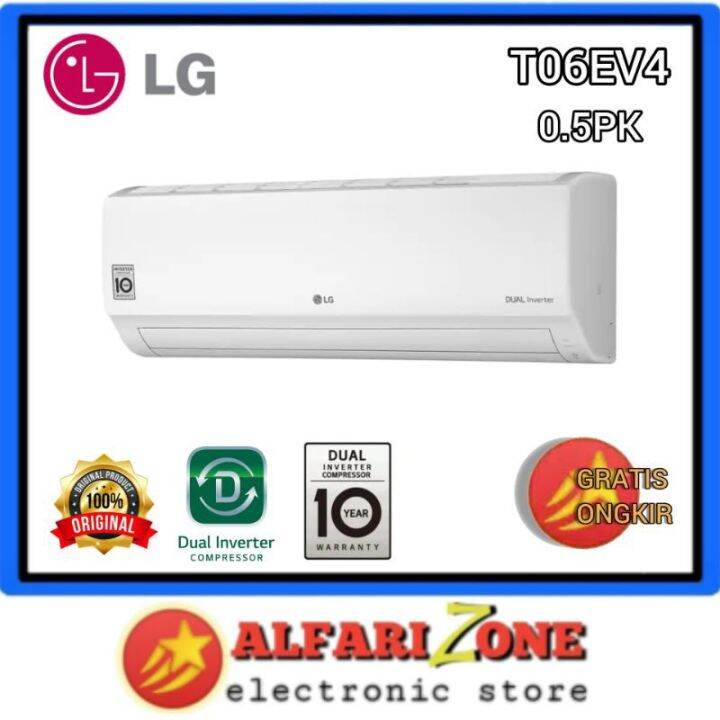 AC LG Dual Cool Inverter 0.5pk T06EV4 | AC LG Inverter T06 1/2pk ...