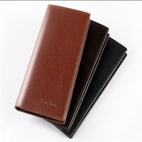 Mens Wallets Vintage Look Long Wallet PU Leather Wallet Men Male Purse Card Case Cash Holder carteira feminina