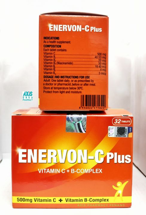 Enervon-C Plus (Vitamin C + Vitamin B-Complex) *Boost Energy&Immunity ...