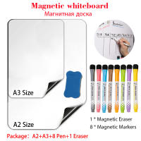 2PCS Magnetic Whiteboard Magnet Fridge Stickers Dry Erase Planner Writing Teaching Practice White Board Drawing Wall Board