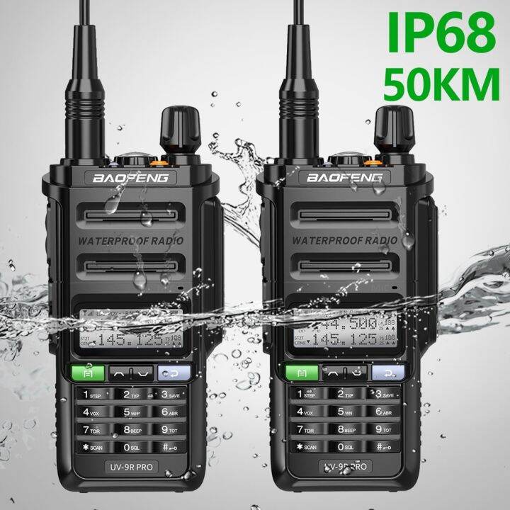 Pcs New Baofeng Uv R Pro High Power Upgraded Of Uv R Plus Walkie Talkie Ip Waterproof Km