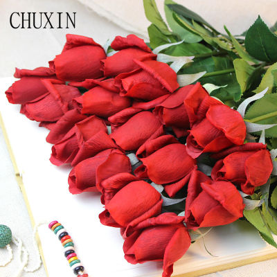 【cw】7pcs Real Touch Rose Fresh Silk Peony Artificial Flower Home Decorations for Wedding Party or Birthday Girls Gift Fake Flower