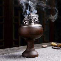 Ebony Incense Burner Home Indoor Sandalwood Auspicious Cloud Incense Burner Creative Tea Ceremony Decoration