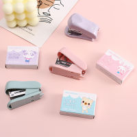 Stapler Morandi นักเรียนน่ารักทรัมเป็ต Mini Stapler อุปกรณ์สำนักงาน Hand Grip Stapler Set