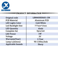777มม. 3V 6โคมไฟ LED Backlight Bar สำหรับ Sharp 40นิ้ว LBM400E0601-CM 3ชิ้นเซ็ต อะไหล่ซ่อม LC-40LE280X
