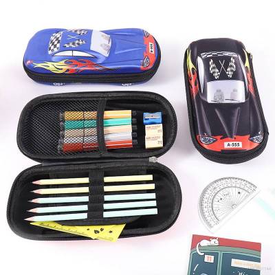 Creative 3D Large Capacity Children Cartoon Car Stationery Box Pencil case Storage Bag  Large Capacity Personality