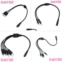 ☎ 1-10pcs 1 DC Female To 2/3/4/5 Male plug Power Cord adapter DC Connector Cable Splitter LED Strip lights CCTV Security Camera