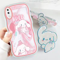 Case4you สำหรับ Samsung M10 Galaxy M14 M30 5G มาพร้อมที่ยึดนิ่มแฟชั่นฟรีเคสโทรศัพท์หยัก Cinnamoroll การ์ตูนกันกระแทกเคสโทรศัพท์มือถือป้องกันกล้องคลุมทั้งหมด