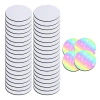 ✲ 60 PCS Sublimation Blank CoastersCircular Blank Coasters For Thermal Sublimation DIY CraftsCar Coasters