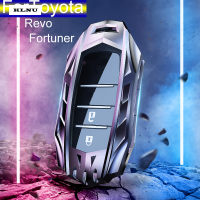 KLNU เคสกุญแจรีโมท Toyota สำหรับ Toyota Hilux 2.8 Rogue Revo Fortuner Innova สังกะสีอัลลอย2015-2020เคสโทรศัพท์ป้องกันทุกส่วนของเครื่องหนังแท้สำหรับรถยนต์