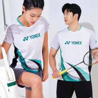 เสื้อแบดมินตัน Yonex เสื้อกีฬาสำหรับทั้งหญิงและชายเกาหลีแขนสั้นแห้งเร็วระบายอากาศดีสโมสรเสื้อเทนนิสเสื้อซ้อมกีฬา