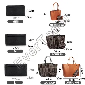 Satin Insert Organizer For Goyard GM PM Mini Womens Luxury Handbag