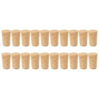 ▫₪ 20Pcs/Lot Natural Wood Corks Wine Stopper Wood Bottle Stopper Cone Type Wine Bottle Corks Plug Sealing Cap Beer Bottle Corks