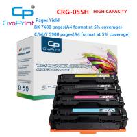 CRG-055H Civoprint 055 Crg-055หมึกพิมพ์สี่สีสำหรับแคนนอน I-SENSYS Lbp663cdw Lbp664cx Mf742cdw 7.6K-5.9K หน้า