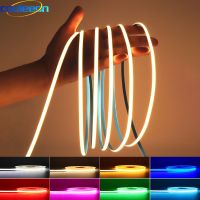 FOB COB LED Strip 12V 24V DC RA90 Flexible High Bright Led Tape 3mm 5mm 8mm 10mm Light Bar Ice Blue White Red Green Pink Yellow