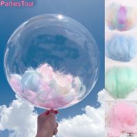 【DT】hot！ Transparent Bobo Ballons Colorful Feather Filled Accessories Wedding Valentines Day Fill Feathe