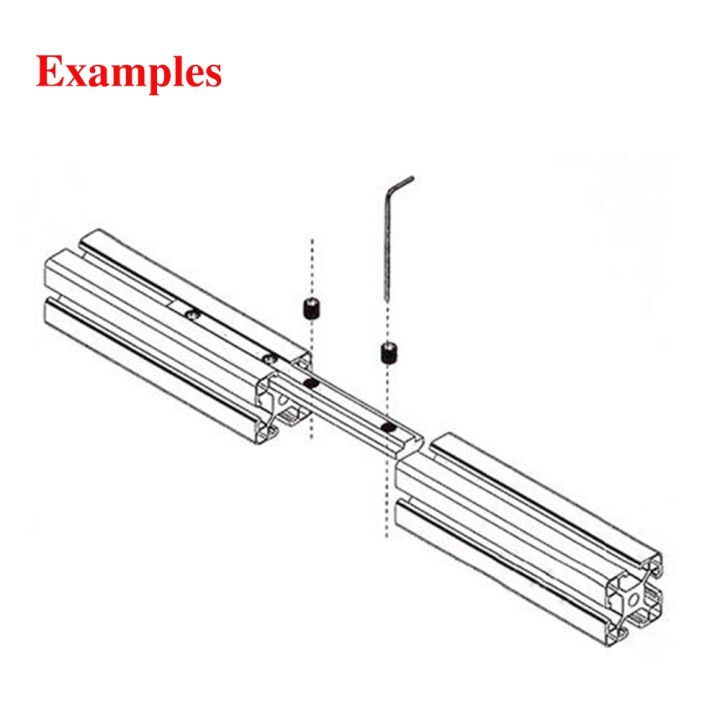 5pcs-lot-3030-line-straight-connector-180mm-m6-t-slot-8mm-flat-plate-bracket-4-holes-with-screws-for-3030-3060-aluminum-profile