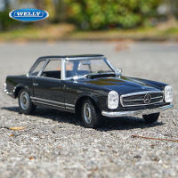 WELLY 1:24 -Benz 230 SL ล้อแม็กรถคลาสสิกรุ่นจำลอง D Iecasts โลหะของเล่นย้อนยุครถเก่ารุ่นเก็บของขวัญเด็ก